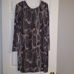 Snake skin print dress